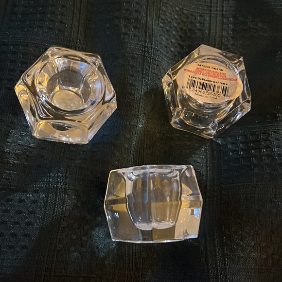 Crystal Candle Holders 6-sided for tapered candles - set of 3 - Made in the USA - Picture 7 of 10